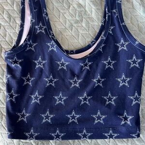 Team Apparel Navy Sports Bra with White Stars